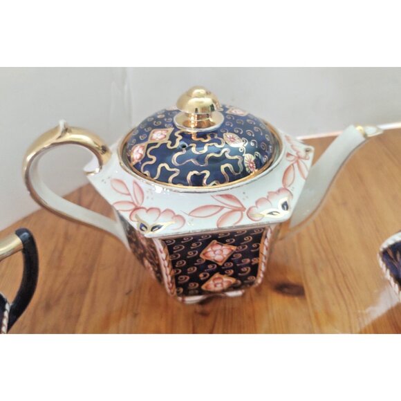 Antique James Sadler Teapot No 1624 Floral design Imari Style 1930's - Picture 2 of 9